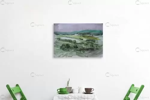 נוף - אורן יבנין - תמונות לסלון רגוע ונעים צבעי מים  - מק''ט: 257456