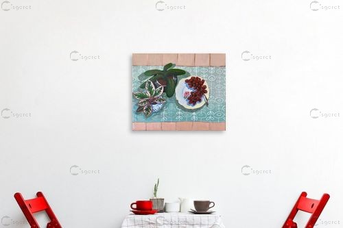 Mint &amp; pink  – MMB Art Studio | תמונה לקיר בסגנון מודרני