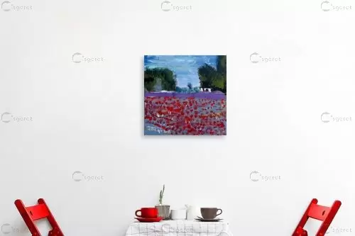 שדה כלניות - ורד אופיר - תמונות לסלון כפרי  - מק''ט: 313207