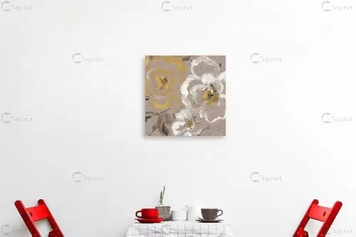 עלי כותרת מוברשים – Pela | תמונה לקיר בסגנון מופשט