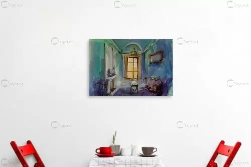 סלון - אורן יבנין - תמונות לסלון רגוע ונעים צבעי מים  - מק''ט: 373295