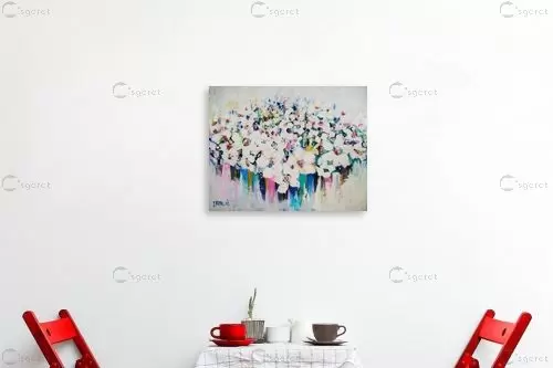ריקודי הפרחים  - אירינה סופיצייב - תמונות לסלון רגוע ונעים אבסטרקט מופשט מודרני  - מק''ט: 392704