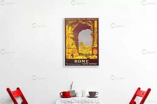 Rome - רומא - Artpicked Modern - פוסטרים בסגנון וינטג' כרזות וינטג' של מקומות בעולם  - מק''ט: 438963