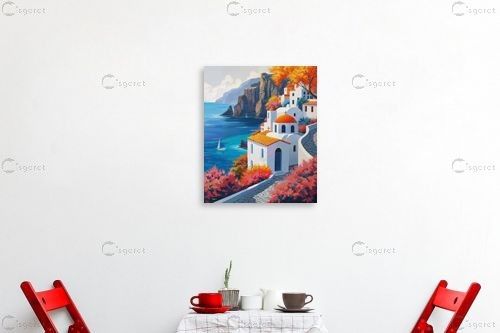 קיץ באיים – יוסי גבעוני | תמונה לקיר בסגנון מודרני