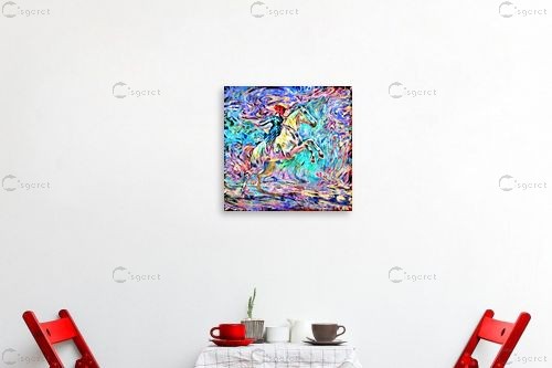 שמחה וצהלה – בן רוטמן | תמונה לקיר בסגנון מופשט