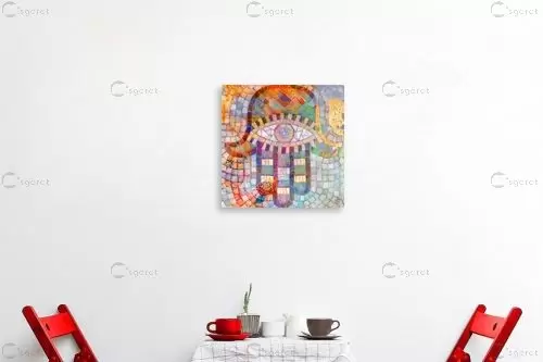 ציפורי מזל - נעמי פוקס משעול - תמונות צבעוניות לסלון מדיה מעורבת מיקס מדיה  - מק''ט: 57347