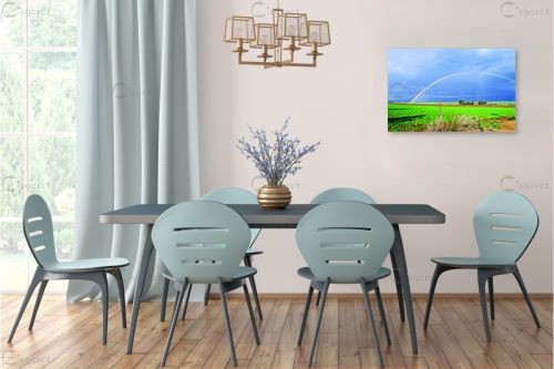 קשת בענן 4 – עידן גיל | תמונה לקיר בסגנון כפרי