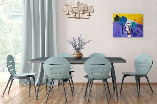 נוף אבסטרקטי – ברטה מנחם | תמונה לקיר בסגנון מופשט