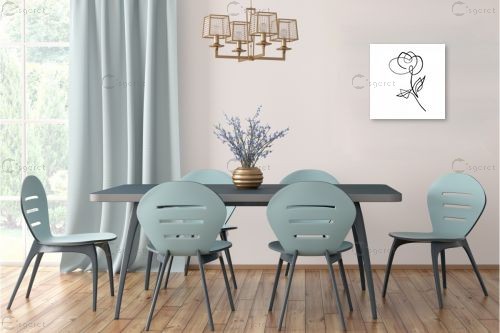 פרח בקו אחד – Artpicked | תמונה לקיר בסגנון מודרני