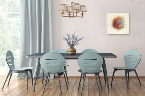 מחשבות שמחות – איש גורדון | תמונה לקיר בסגנון מופשט