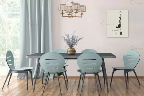 שיק צרפתי - Avery Tillmon - תמונות לסלון רגוע ונעים וינטג' רטרו סטים בסגנון מודרני  - מק''ט: 364084