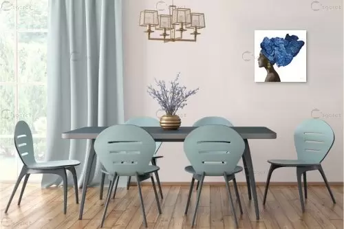 אישה אפריקאית בסגול – James Wiens | תמונה לקיר בסגנון מודרני