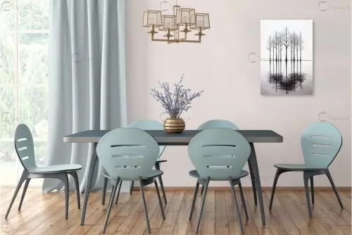 עצים באגם – יניב גרינברג | תמונה לקיר בסגנון מודרני