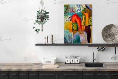 דלתות ושערים – אסתר חן-ברזילי | תמונה לקיר בסגנון מופשט