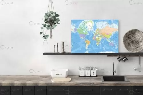 מפת עולם מדינית – מפות העולם | תמונה לקיר