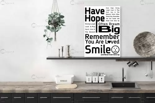 Have Hope 2 - מסגרת עיצובים - תמונות השראה למשרד טיפוגרפיה דקורטיבית  - מק''ט: 218811