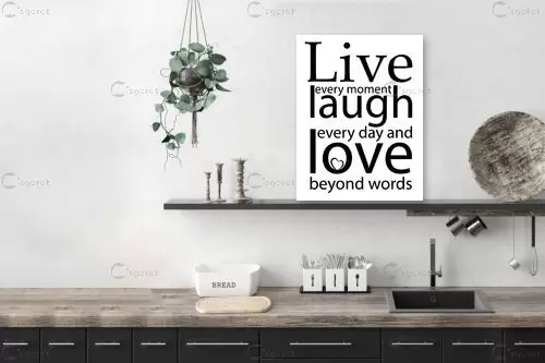 Live every moment – מסגרת עיצובים | תמונה לקיר בסגנון מודרני