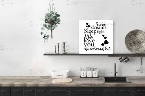 Sweet Dreams - מסגרת עיצובים - מדבקות קיר משפטי השראה טיפוגרפיה דקורטיבית  - מק''ט: 241097