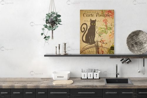 חתול וינטג – Artpicked | תמונה לקיר בסגנון כפרי