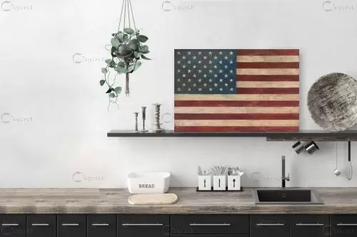 דגל ארצות הברית וינטג' רטרו - Avery Tillmon - תמונות וינטג' לסלון וינטג' רטרו  - מק''ט: 385586