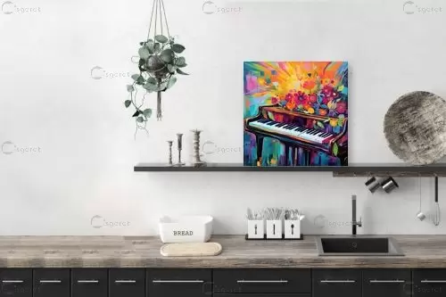 מנגינה פסיכדלית – אורית גפני | תמונה לקיר בסגנון מודרני