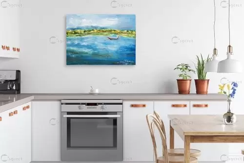 על  אגם אינליי-בורמה – שולי חיימזון | תמונה לקיר בסגנון מודרני