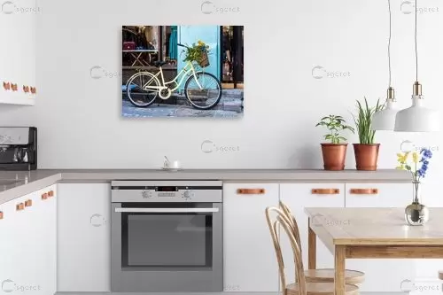 אופניים פרחוניות – רן זיסוביץ | תמונה לקיר בסגנון כפרי