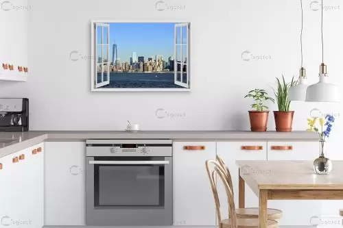 ניו יורק מבעד לחלון - Artpicked Windows - תמונות אורבניות לסלון  - מק''ט: 337377