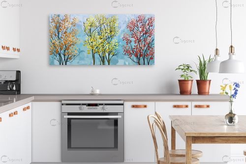 שלכת בשלושה צבעים – Artpicked Modern | תמונה לקיר בסגנון מודרני