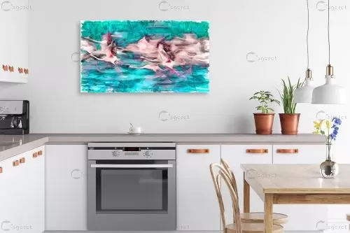 חסידות מעופפות – בן רוטמן | תמונה לקיר בסגנון מופשט