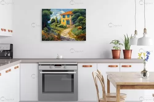 בית ושביל – אמיר וינברגר | תמונה לקיר בסגנון כפרי