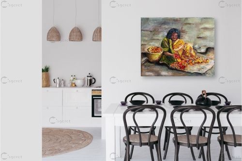 משחילה פרחים – שולי חיימזון | תמונה לקיר בסגנון כפרי