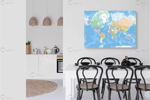 מפת עולם מדינית – מפות העולם | תמונה לקיר