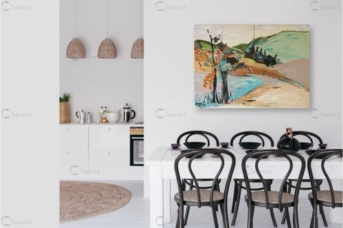 נוף עמק – ברטה מנחם | תמונה לקיר בסגנון מופשט