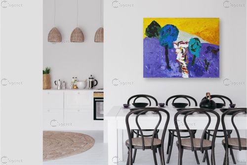 נוף אבסטרקטי – ברטה מנחם | תמונה לקיר בסגנון מופשט