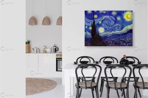 ליל כוכבים Starry night – וינסנט ואן גוך | תמונה לקיר בסגנון קלאסי