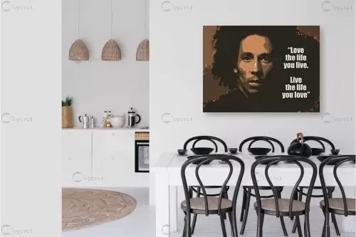 Bob Marley Quote - מסגרת עיצובים - תמונות לחדר שינה נוער טיפוגרפיה דקורטיבית  - מק''ט: 240824