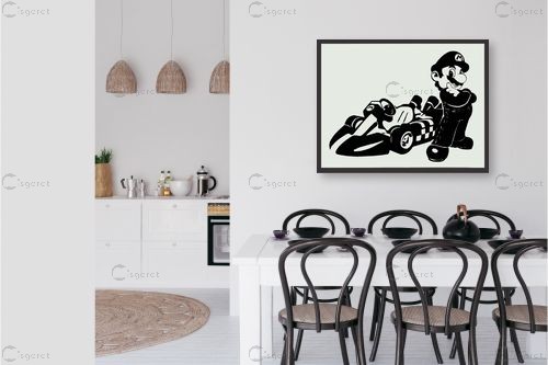 Mario Kart – מסגרת עיצובים | תמונה לקיר בסגנון מודרני