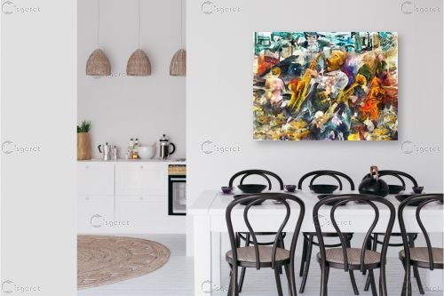 כל העיר  Jazz – בן רוטמן | תמונה לקיר בסגנון אורבני