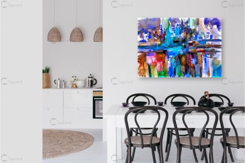 מופשט עם גווני כחול – בן רוטמן | תמונה לקיר