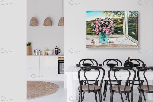 אגרטל פרחים – מזל בוכריס | תמונה לקיר בסגנון כפרי