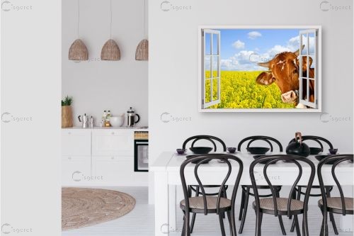הפרה המציצה – Artpicked Windows | תמונה לקיר בסגנון מודרני