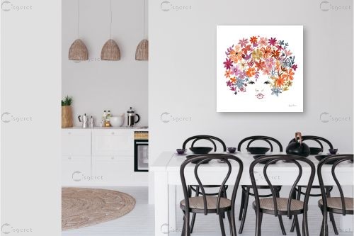 ראש פרחוני I – Farida Zaman | תמונה לקיר בסגנון מודרני