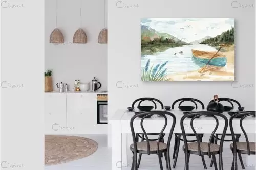 שלווה באגם – Dina June | תמונה לקיר בסגנון כפרי