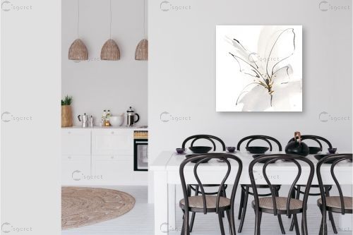 פרח מופשט מינימליסטי ו – Chris Paschke | תמונה לקיר בסגנון מודרני