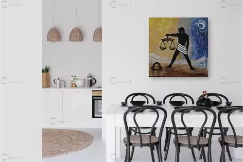 מזל מאזניים – רוני רות פלמר | תמונה לקיר בסגנון מודרני