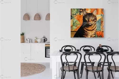 עיני חתול - שירי שילה - תמונות לחדרי ילדים תמונות בעלי חיים עם בינה מלאכותית  - מק''ט: 454735