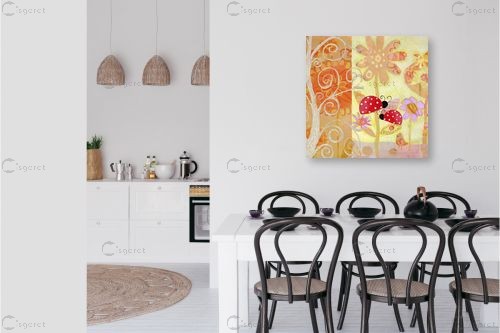 שתי חיפושיות – נעמי פוקס משעול | תמונה לקיר בסגנון כפרי