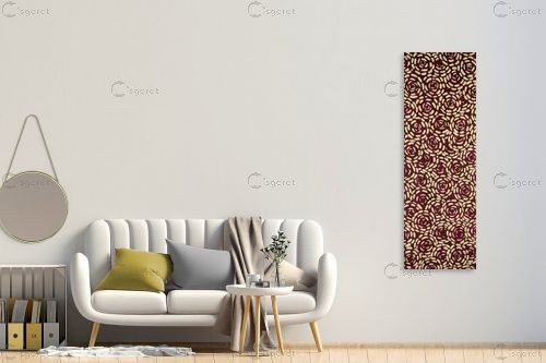 עיגולים בורדו שמנת – ורד דיין | תמונה לקיר בסגנון מודרני