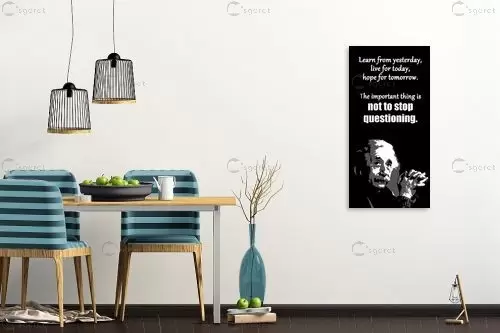 Albert Einstein Quote – מסגרת עיצובים | תמונה לקיר בסגנון מודרני